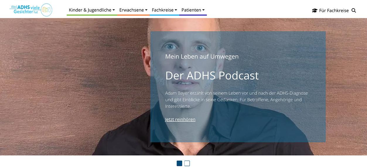 Screenshot der Website takeda-adhs.de